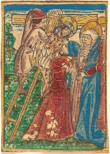 Descent from the Cross by German 15th Century, print, 1490