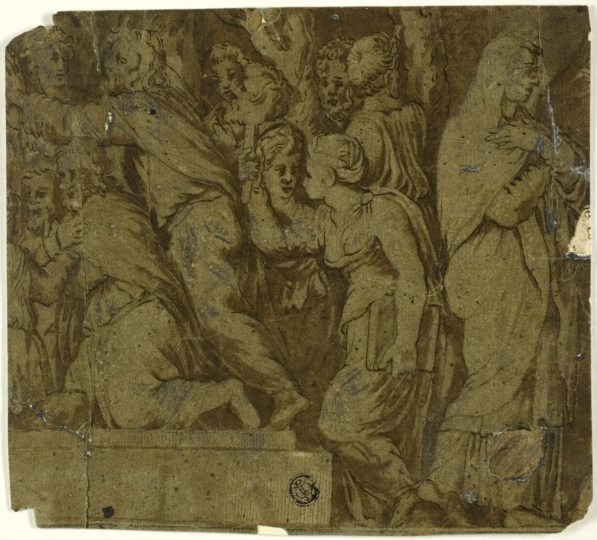 Story of Niobe: Worshippers; Latona by Polidoro Caldara, drawing, 1519-1543