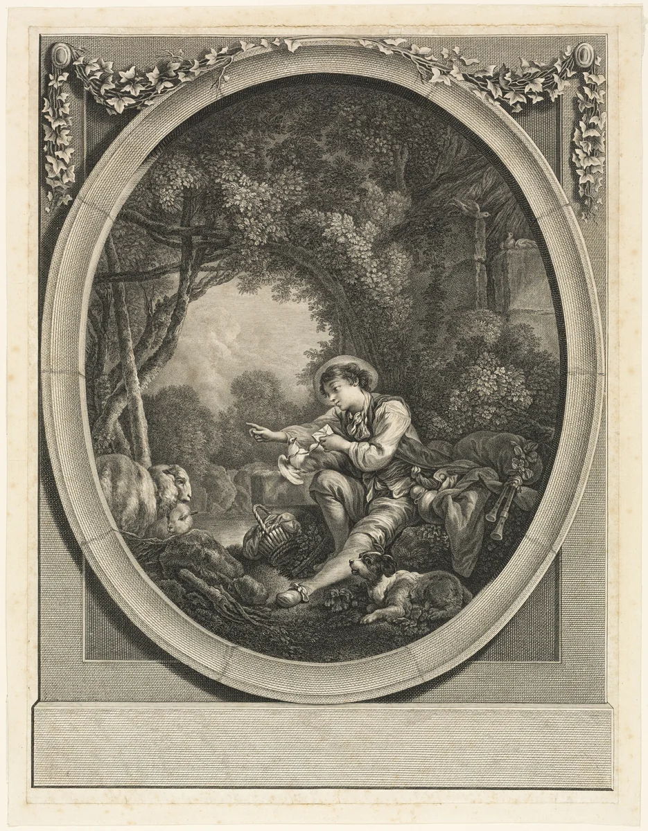 The Courier Arrives by Jean Michel Moreau, print, 1761-1804