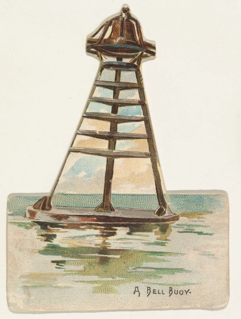 A Bell Buoy, from the Lighthouses series (N119) issued by Duke Sons & Co. to promote Honest Long Cut Tobacco by W. Duke, Sons & Co., print, 1889