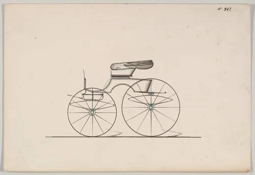Road Wagon #947 by Brewster & Co., drawing, 1850-1870