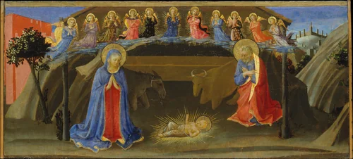 The Nativity by Zanobi Strozzi, painting, 1433-1434
