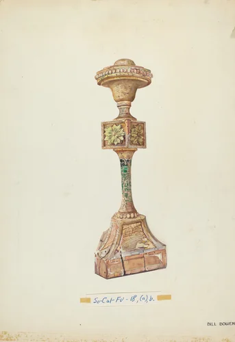 Ceremonial Candlestick by Bill Bowen, index of american design, 1937