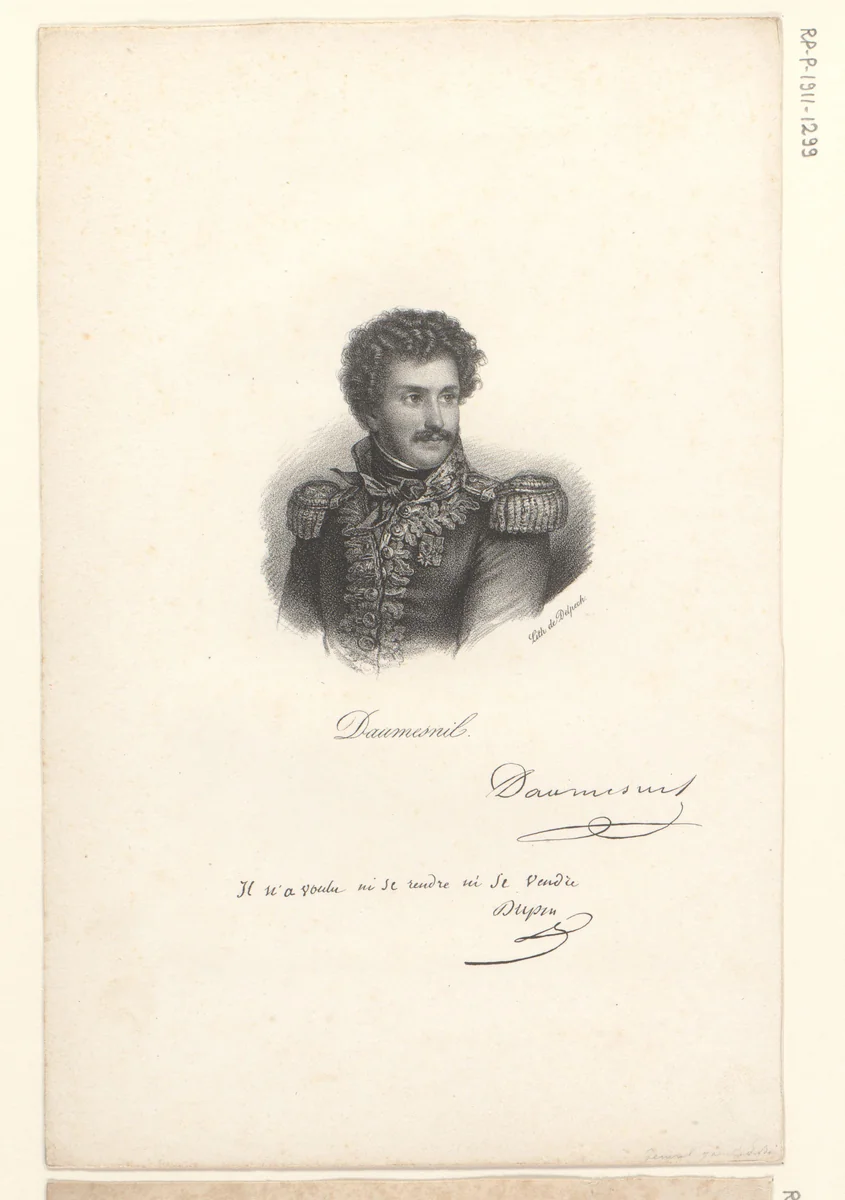 Portret van Pierre Daumesnil by anonymous, print, 1818-1842