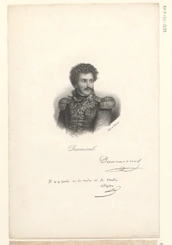 Portret van Pierre Daumesnil by anonymous, print, 1818-1842