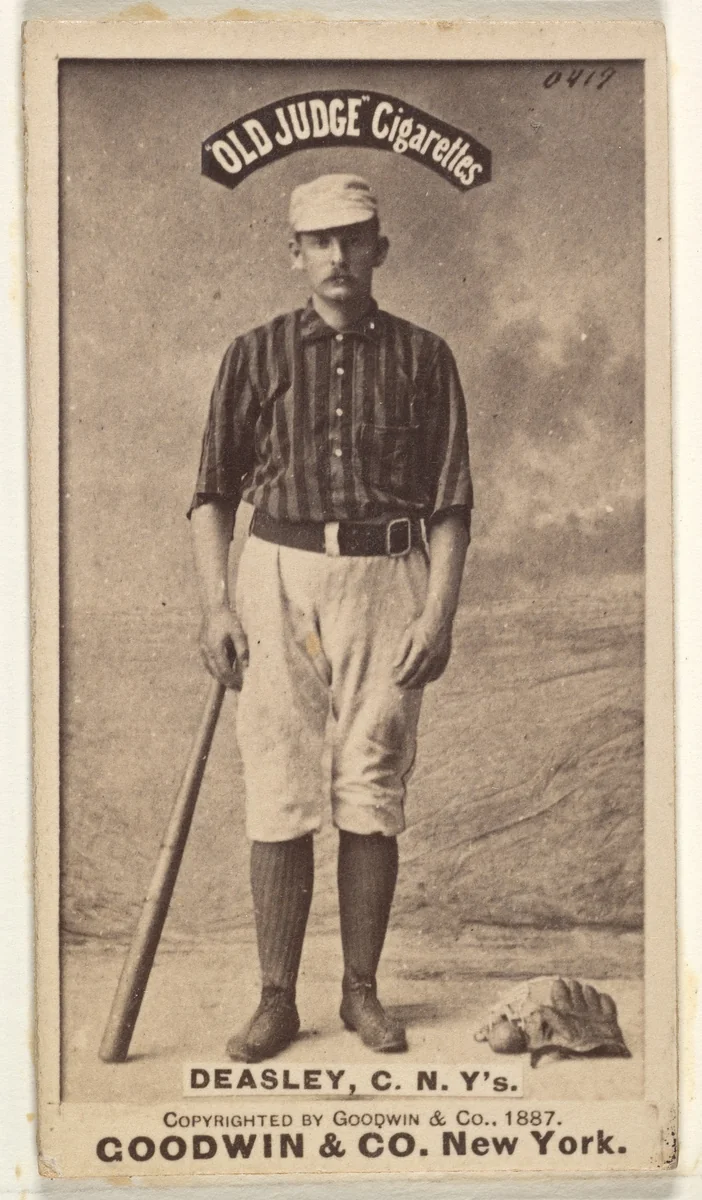 Thomas H. "Pat" Deasley, Catcher, New York, from the Old Judge series (N172) for Old Judge Cigarettes by Goodwin & Company, photograph, 1887