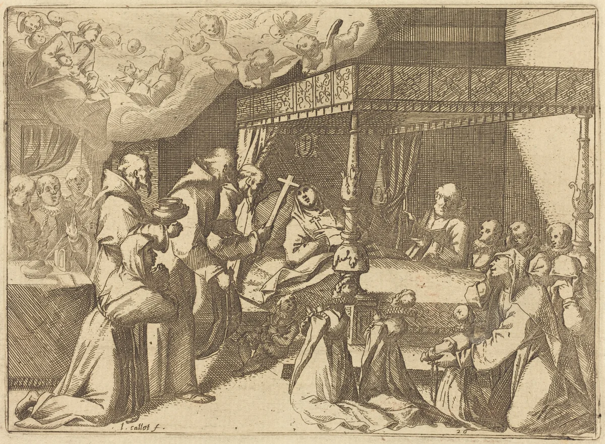 Death of the Queen by Jacques Callot, print, 1612