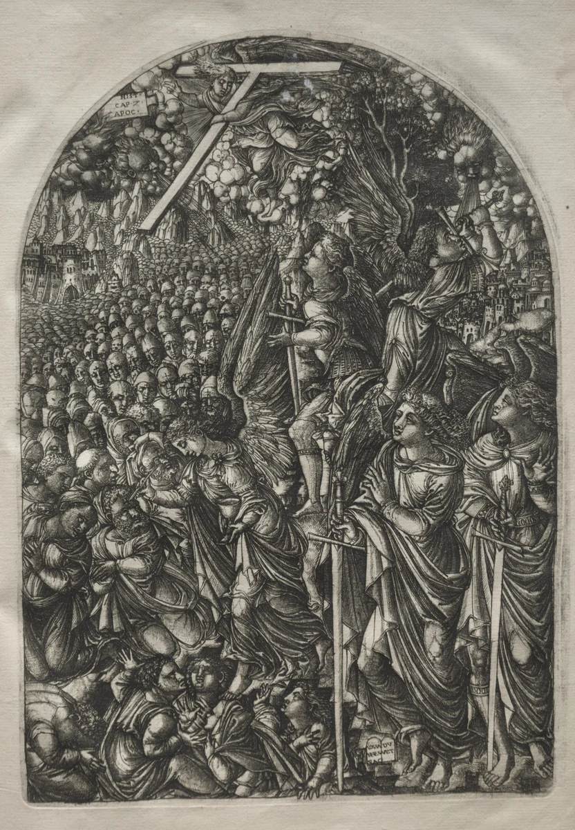 The Apocalypse: Four Angels Holding Back the Winds by Jean Duvet, print, 1546-1556