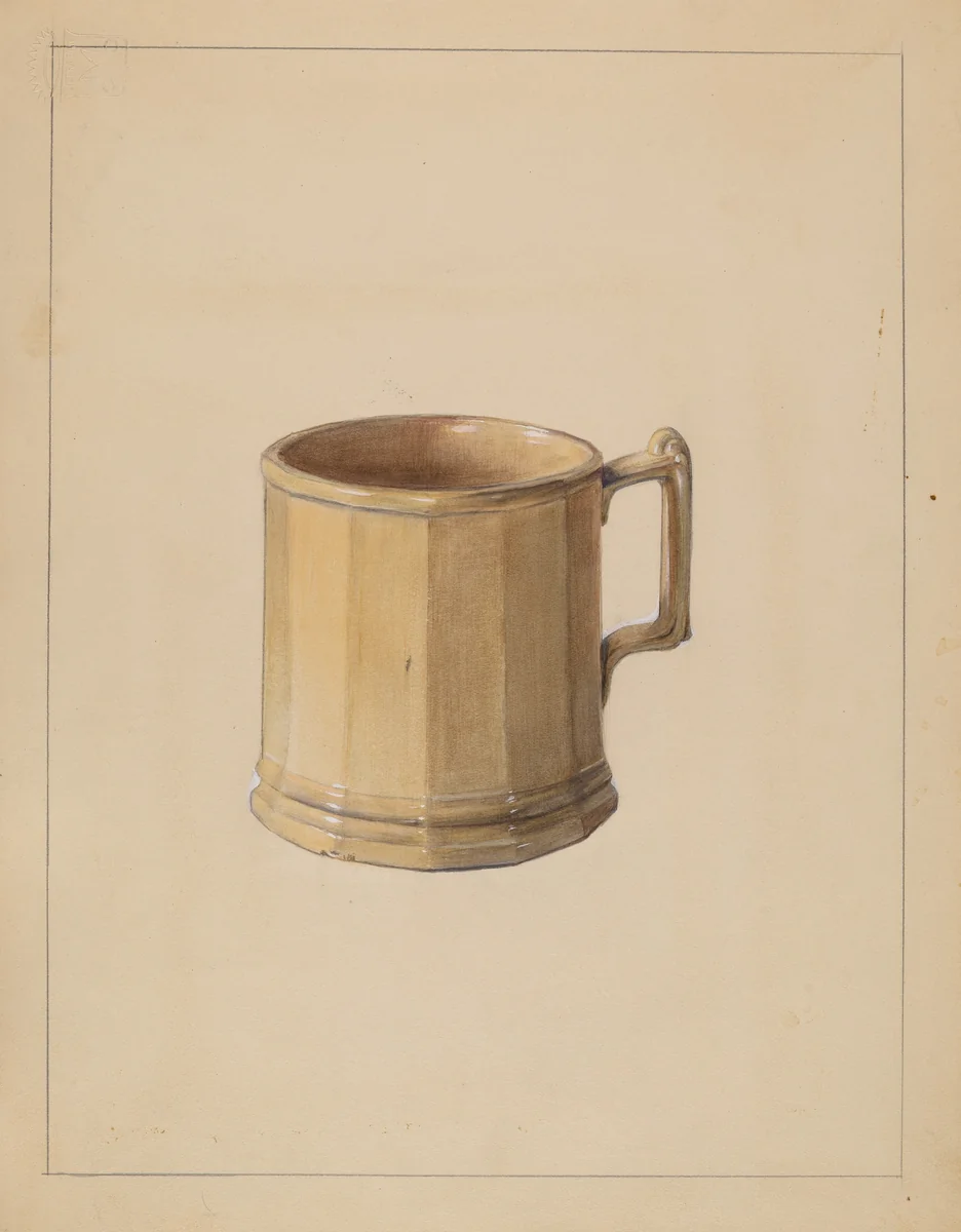 Mug by Mina Lowry, index of american design, 1936