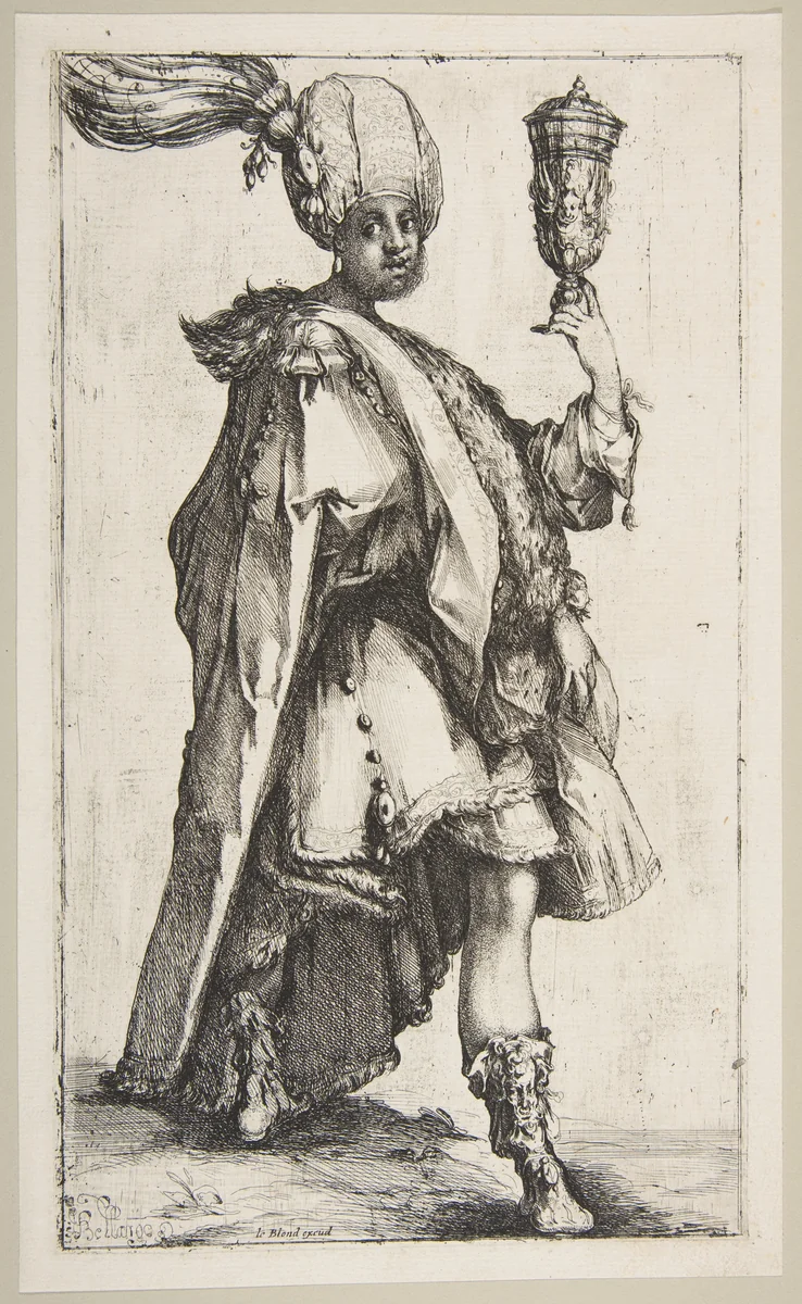 Balthasar, from Three Magi series by Jacques Bellange, print, 1595-1616