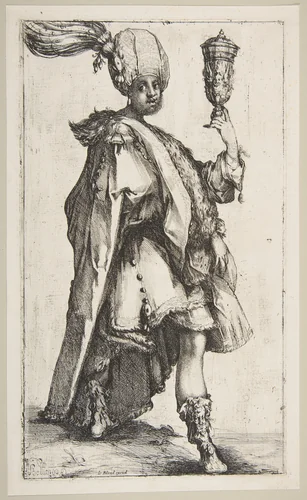 Balthasar, from Three Magi series by Jacques Bellange, print, 1595-1616