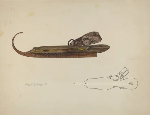 Ice Skate by Lloyd Charles Lemcke, index of american design, 1938