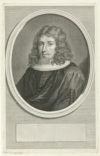 Portret van Johannes Lundius by Jacob Houbraken, print, 1708-1780