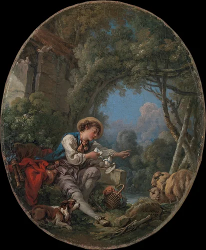 The Dispatch of the Messenger by François Boucher, painting, 1765