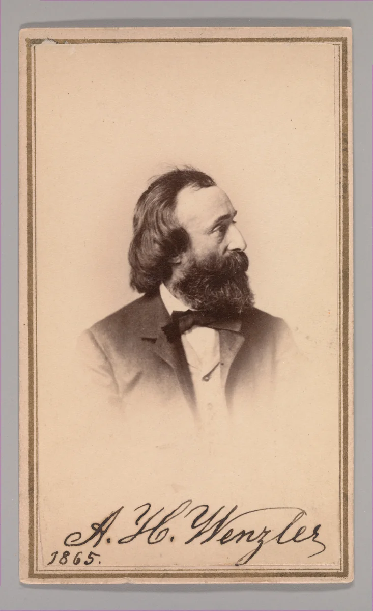[A.H. Wenzler] by Maurice Stadtfeld, photograph, 1860-1869