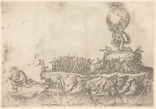 The Float of the Sun by Jacques Callot, print, 1616-1699