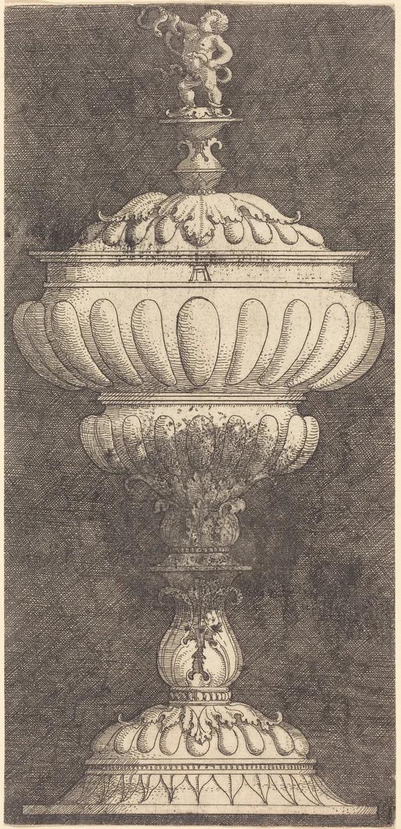 Covered Goblet with Young Hercules by Albrecht Altdorfer, print, 1520-1525