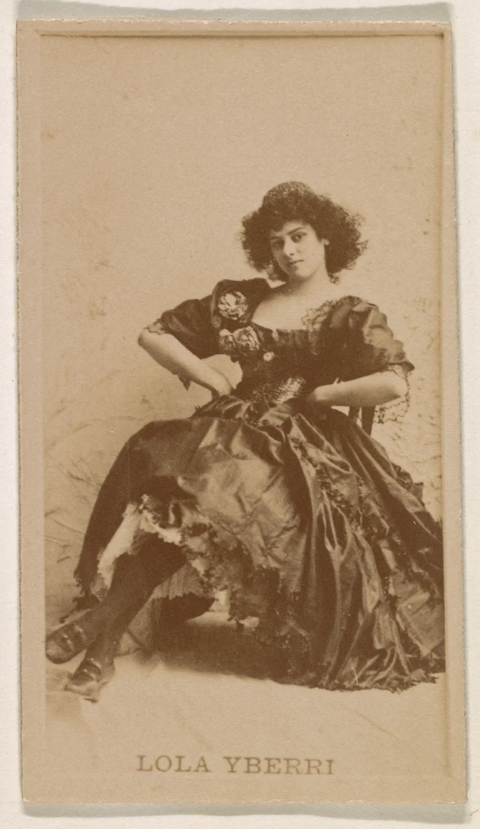 Lola Yberri, from the Actresses series (N245) issued by Kinney Brothers to promote Sweet Caporal Cigarettes by Kinney Brothers Tobacco Company, photograph, 1890