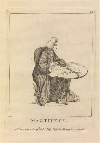 Mastigeus [in Greek letters] by Henry William Bunbury, print, 1771