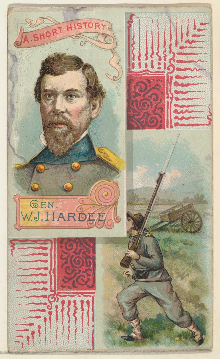 A Short History: General William J. Hardee, from the Histories of Generals series (N114) issued by W. Duke, Sons & Co. to promote Honest Long Cut Smoking and Chewing Tobacco by W. Duke, Sons & Co., print, 1888