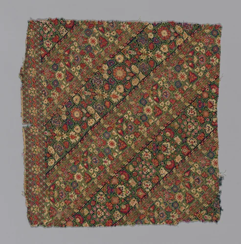 Fragment (Nakshe) by Iran, textile, 1875-1900