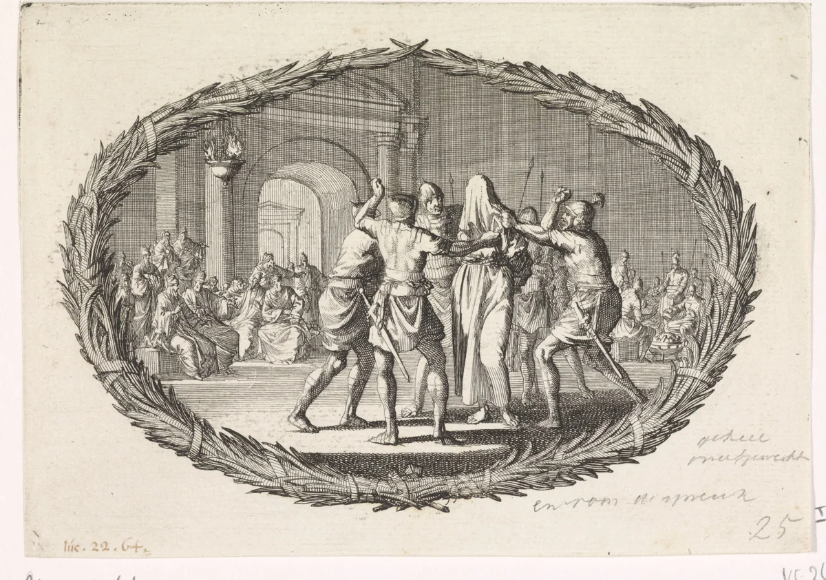 Bespotting van Christus by Jan Luyken, print, 1700
