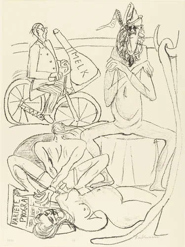 Circus (Zirkus) from Day and Dream by Max Beckmann, print, 1946