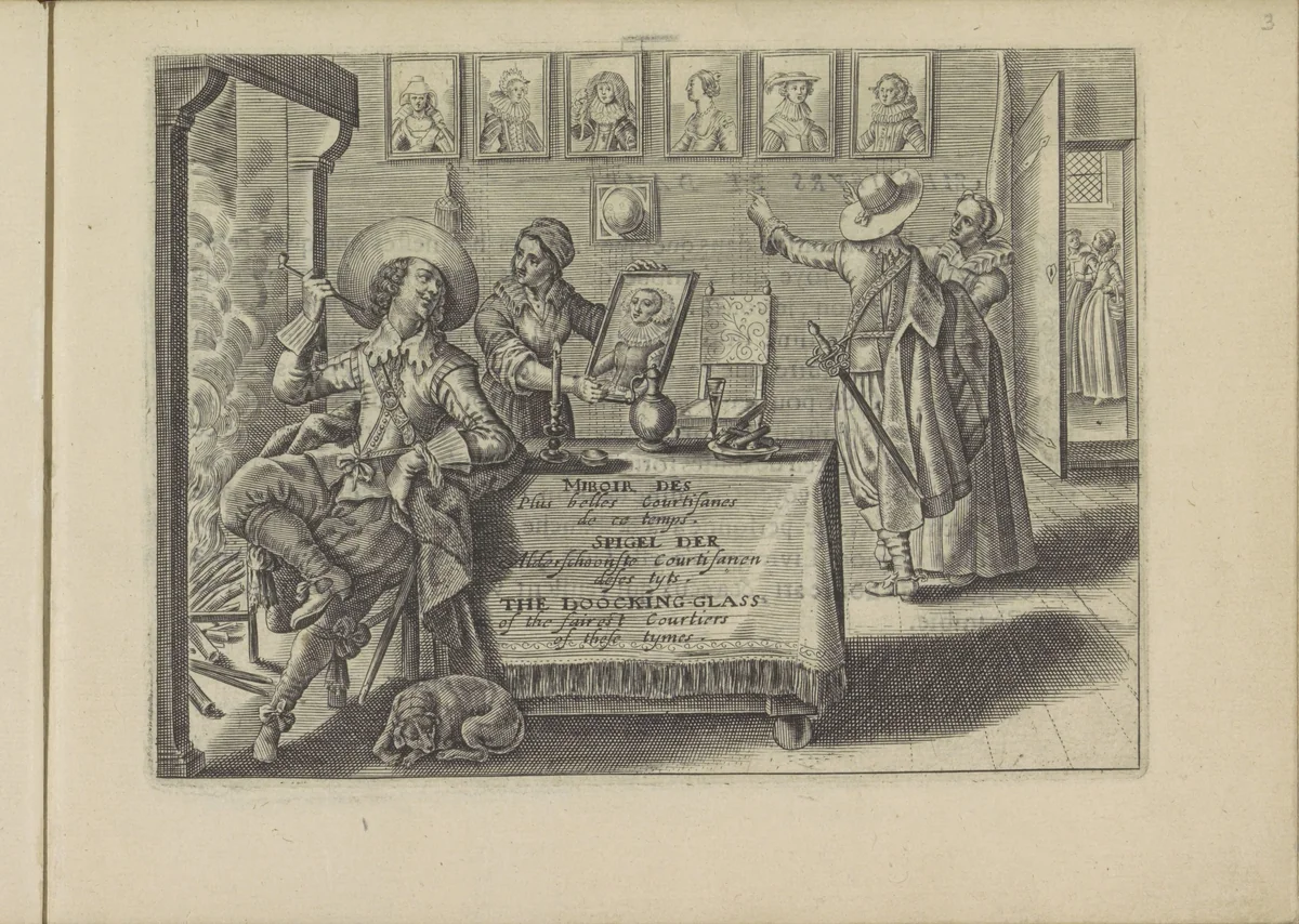 Titelprent met bordeelscène by Crispijn van de Passe, print, 1635