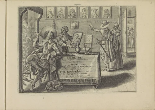 Titelprent met bordeelscène by Crispijn van de Passe, print, 1635