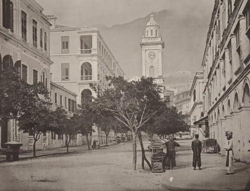 The Clock-Tower, Hong-Kong by John Thomson, photograph, 1873