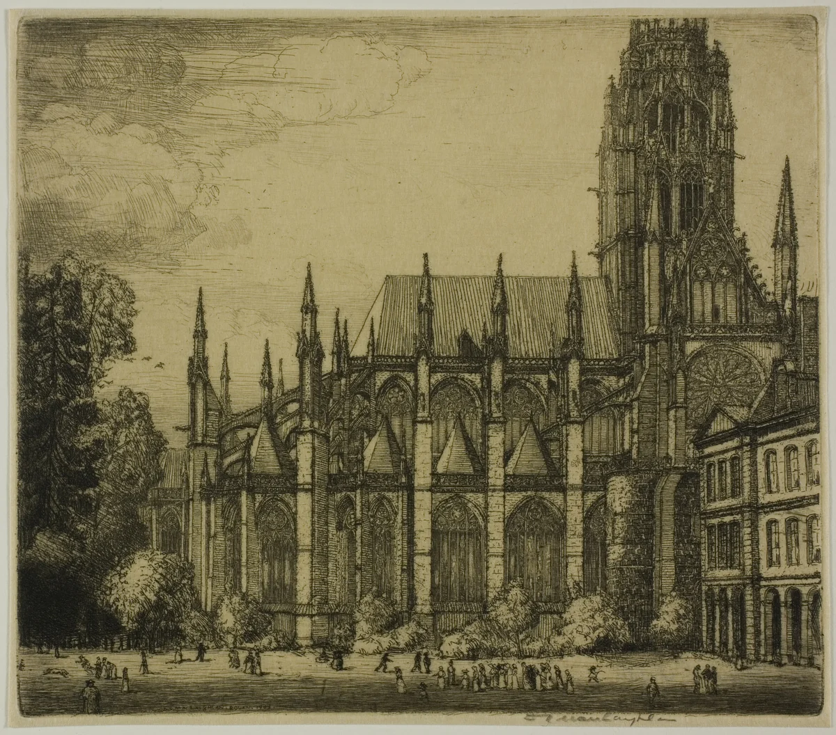 St. Ouen, Rouen by Donald Shaw MacLaughlan, print, 1903