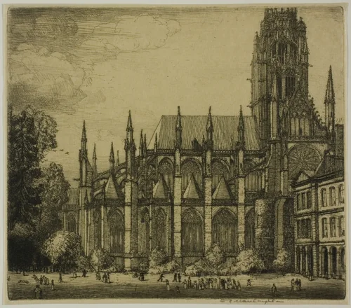 St. Ouen, Rouen by Donald Shaw MacLaughlan, print, 1903