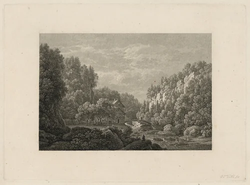 The Lochmühle in the Liebethal, in "Saxon Switzerland" by Philipp Veith, portfolio, 1824