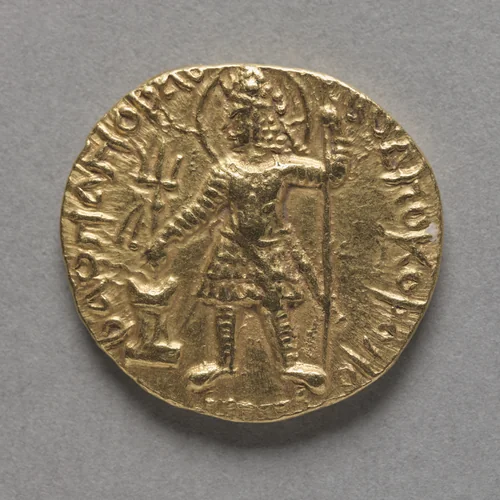Coin of Kushan King Vasudeva I (obverse) by Unknown, metalwork, 142-177