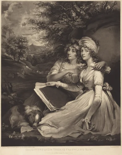 Daughters of Sir Thomas Frankland Bart (The Sisters) by William Ward; John Hoppner, print, 1797