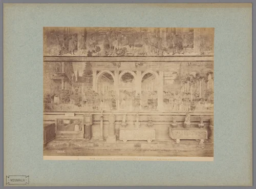 Fotoreproductie Fresco Jozef maakt zich bekend aan zijn broers door Benozzo Gozzoli in het Camposanto te Pisa by Fratelli Alinari, photograph, 1857-1900
