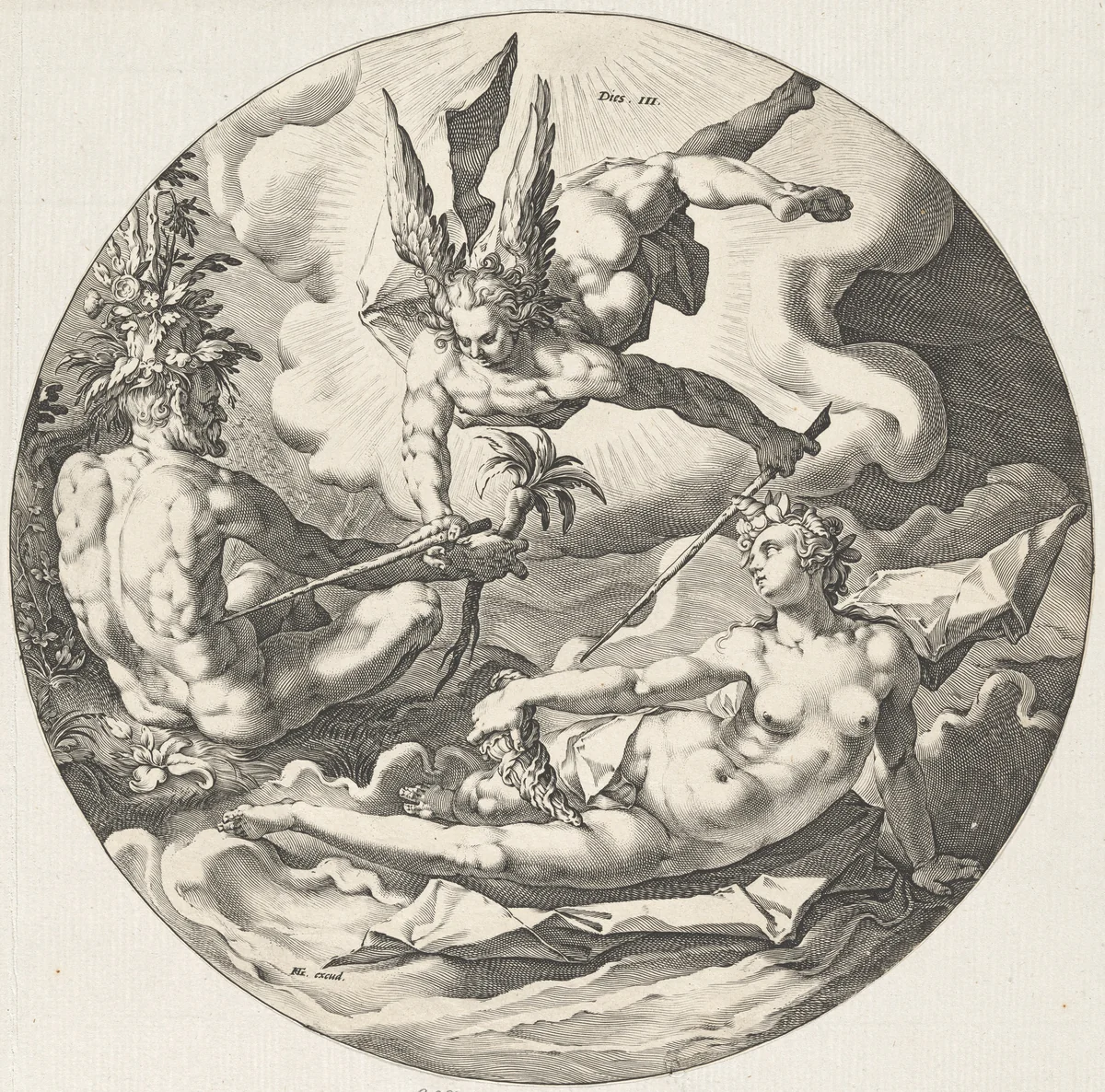 Dies III (Third Day) by Jan Muller; Hendrick Goltzius, print, 1589