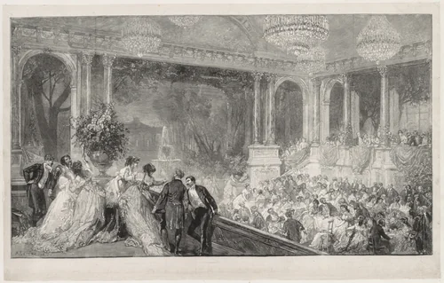 Festival at the Tuilleries by Auguste Louis Lepère, print, 1887