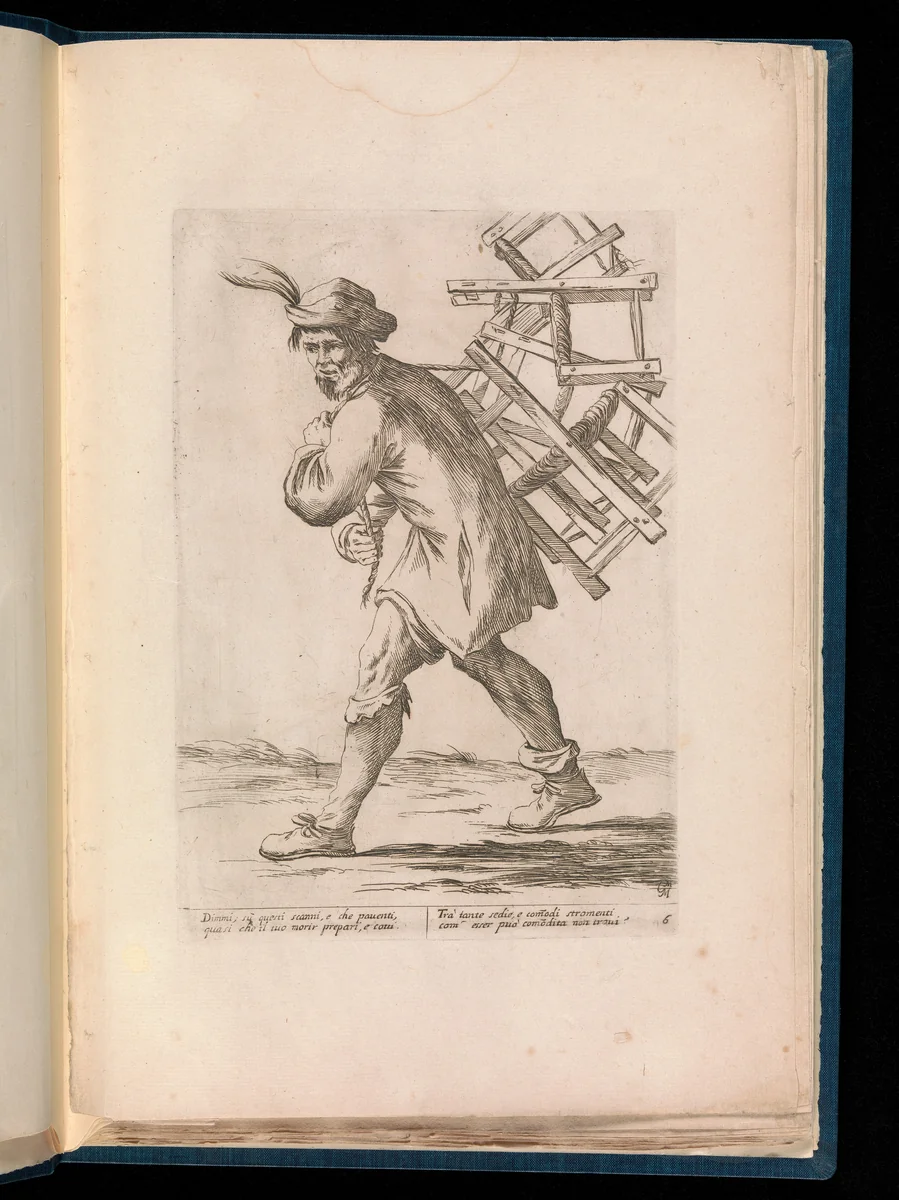 Arti di Bologna (Di Bologna l'Arti per via D'An.ibal' Ca.rac) by Giuseppe Maria Mitelli, print, 1660-1740