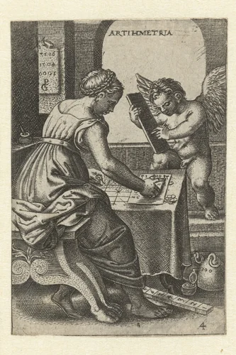 Rekenkunde by Unknown, print, 1539-1543