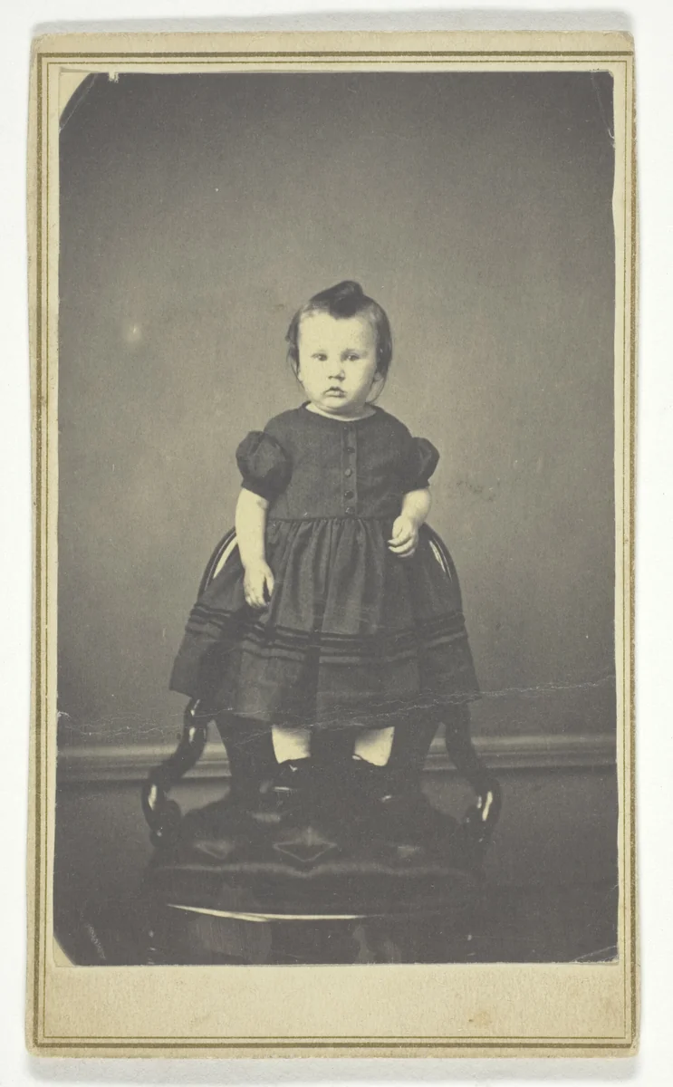 Untitled (Portrait of Seated Girl) by Artist Unknown, photograph, 1850-1899