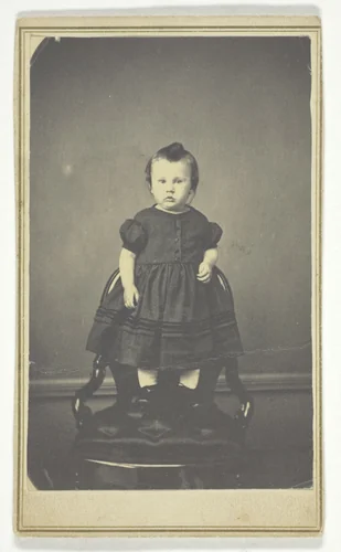 Untitled (Portrait of Seated Girl) by Artist Unknown, photograph, 1850-1899