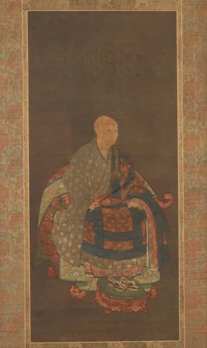 Portrait of Shun'oku Myōha by Unidentified Artist, painting, 1373-1393