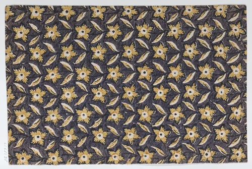 Book cover with overall floral design by anonymous, print, 1800-1900