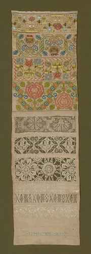 Sampler by Katherine Veren, textile, 1676