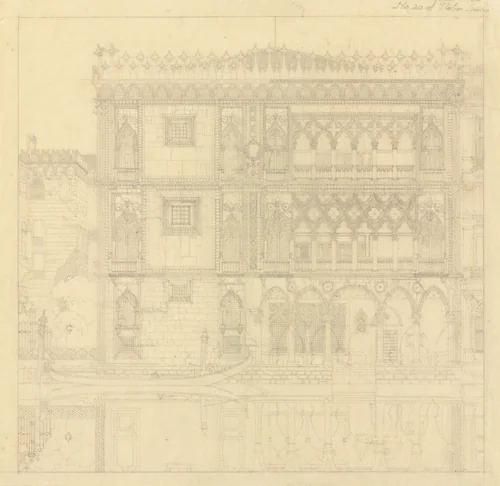 Venetian Filigree (Ca’ d'Oro Venetia) by John Taylor Arms, drawing, 1931