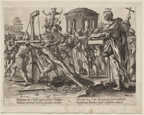 St. Philippus by Hendrick Goltzius, print, 1573-1583