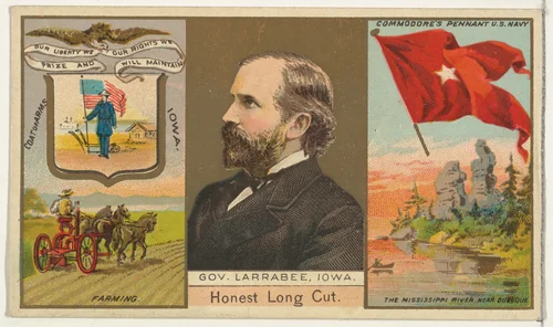 Governor Larrabee, Iowa, from "Governors, Arms, Etc." series (N133-1), issued by Duke Sons & Co. by W. Duke, Sons & Co., print, 1885-1892