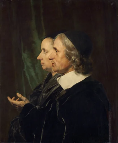 Portrait of the Artist's Parents, Salomon de Bray and Anna Westerbaen by Jan de Bray, painting, 1664