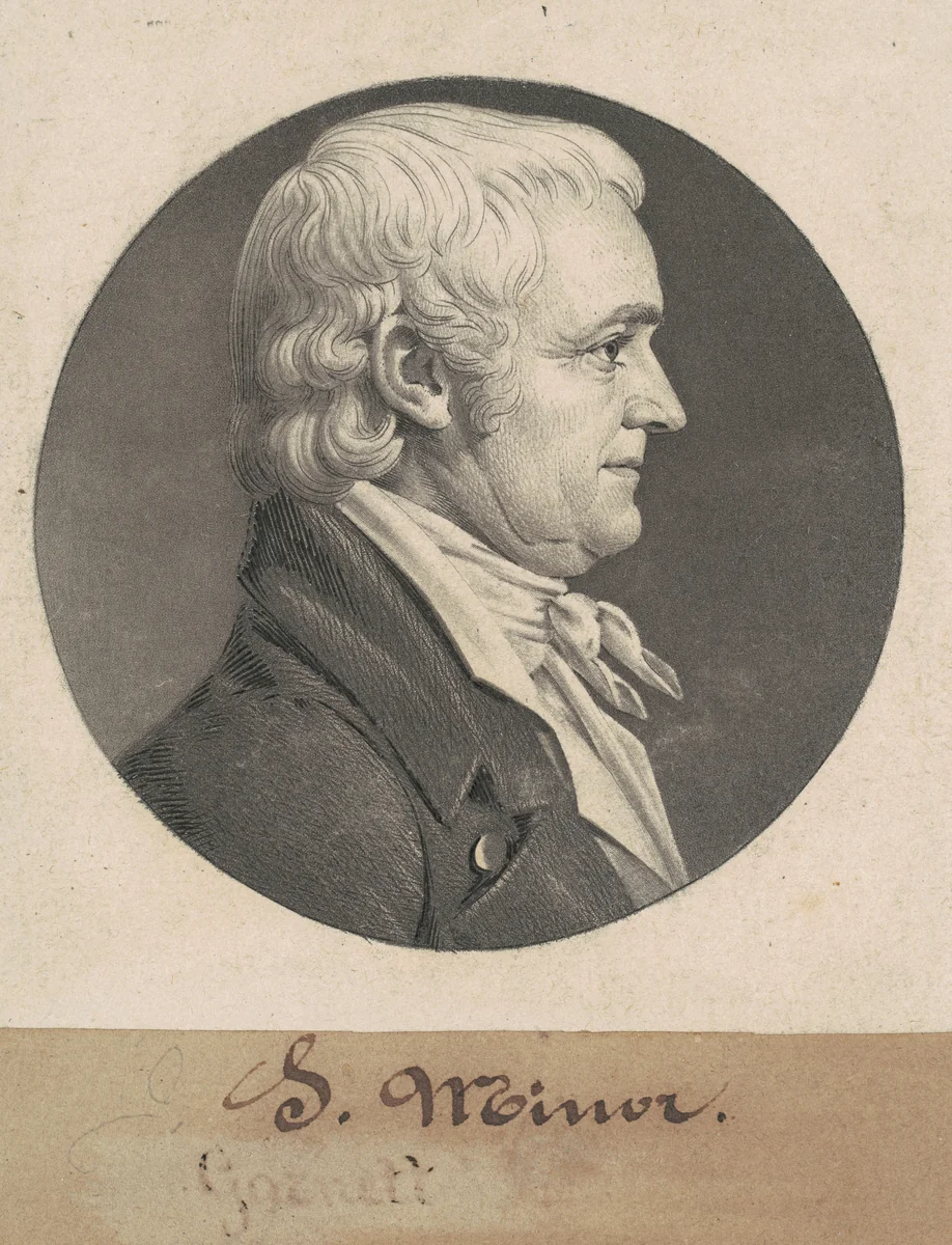 John Minor III by Charles B. J. Févret de Saint-Mémin, print, 1808